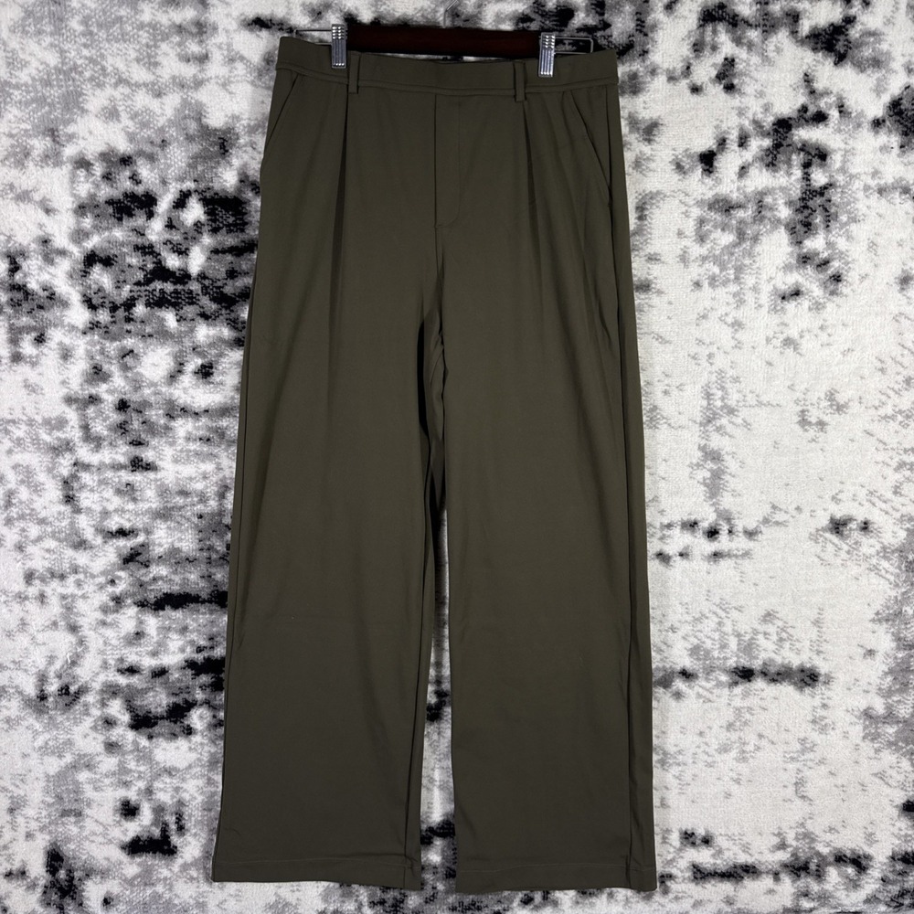 Halara Halotek Air Pants Womens Size Large Earthy Green Wide Leg‎ Stretch Boho